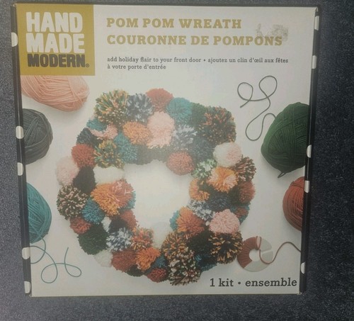 Kit Corona Pom Pom Fatto A Mano Moderno - Foto 1 di 2