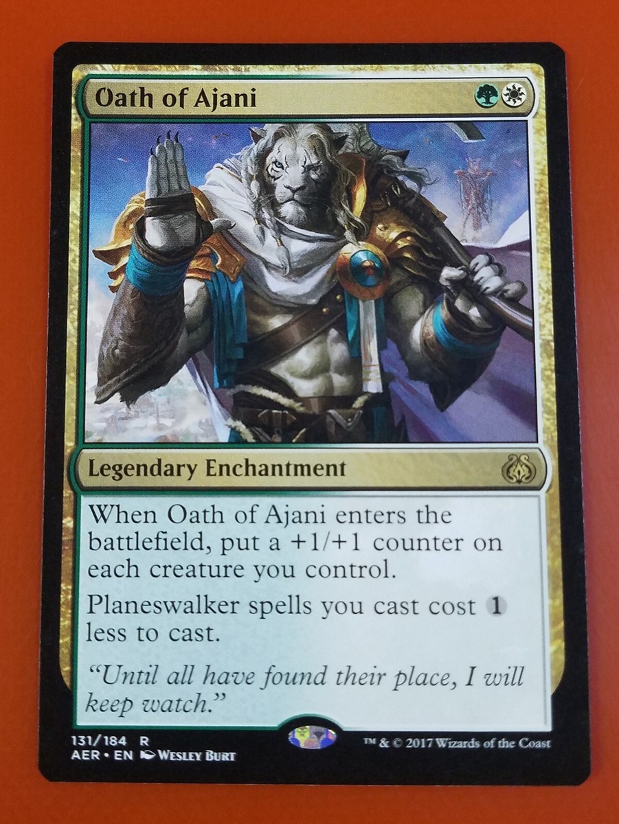 mtg all ajani cards Magic The Gathering - Oath of (131/184) They gain vigilance until end of turn Ajani, Mentor of Heroes