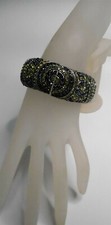 553 BEAUTIFUL GREEN RHINESTONE CRYSTAL STRETCH BRACELET
