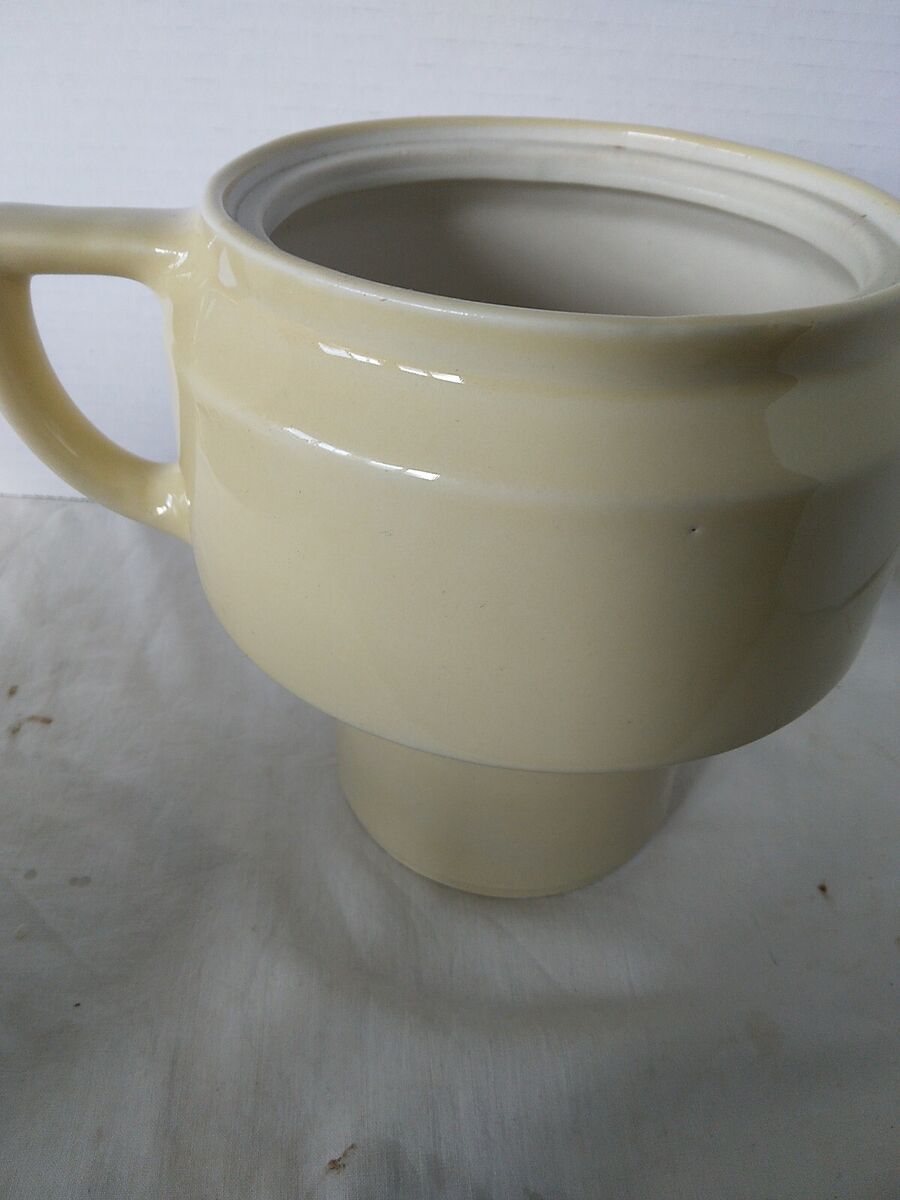 Folger's Ceramic Drip Coffee Maker, yellow vintage and rare!