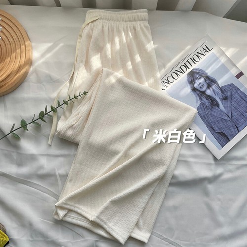 Women's Wide Leg Pants Summer Drape Casual and Slimming Straight Leg Mop Pants - Picture 9 of 13