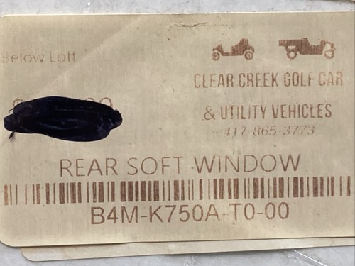 NEW GENUINE YAMAHA B4M-K750A-T0 Rear Soft Window - Picture 5 of 5