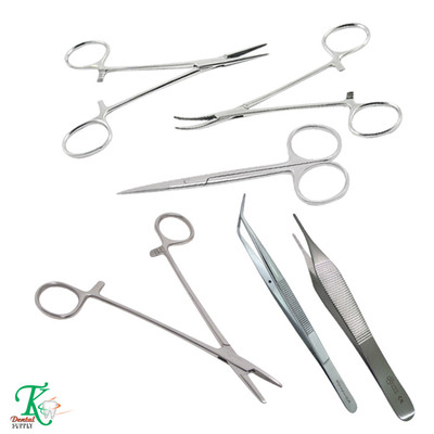 Zahnchirurgie Set von 6 Nadelhalter Mayo-Hegar Mosquito Zange Hemostats Surgery