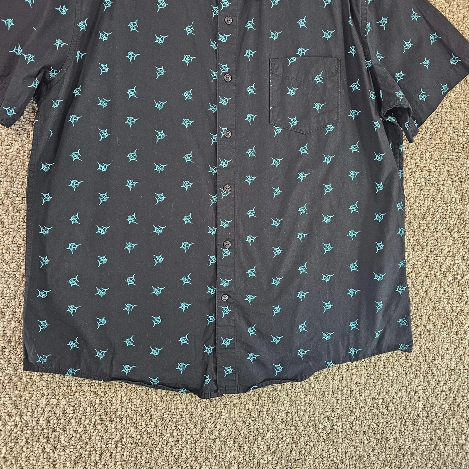 Рубашка Haggar мужская размер XL с коротким рукавом на пуговицах с принтом Marlin для рыбалки - Изображение 2 из 4
