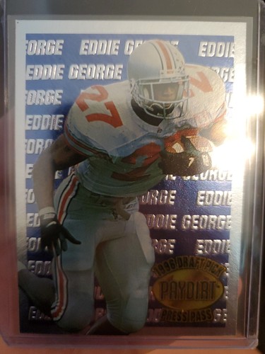 1996 Press Pass Eddie George Rookie Card Pay Dirt Draft Pick EG1 Of 4 