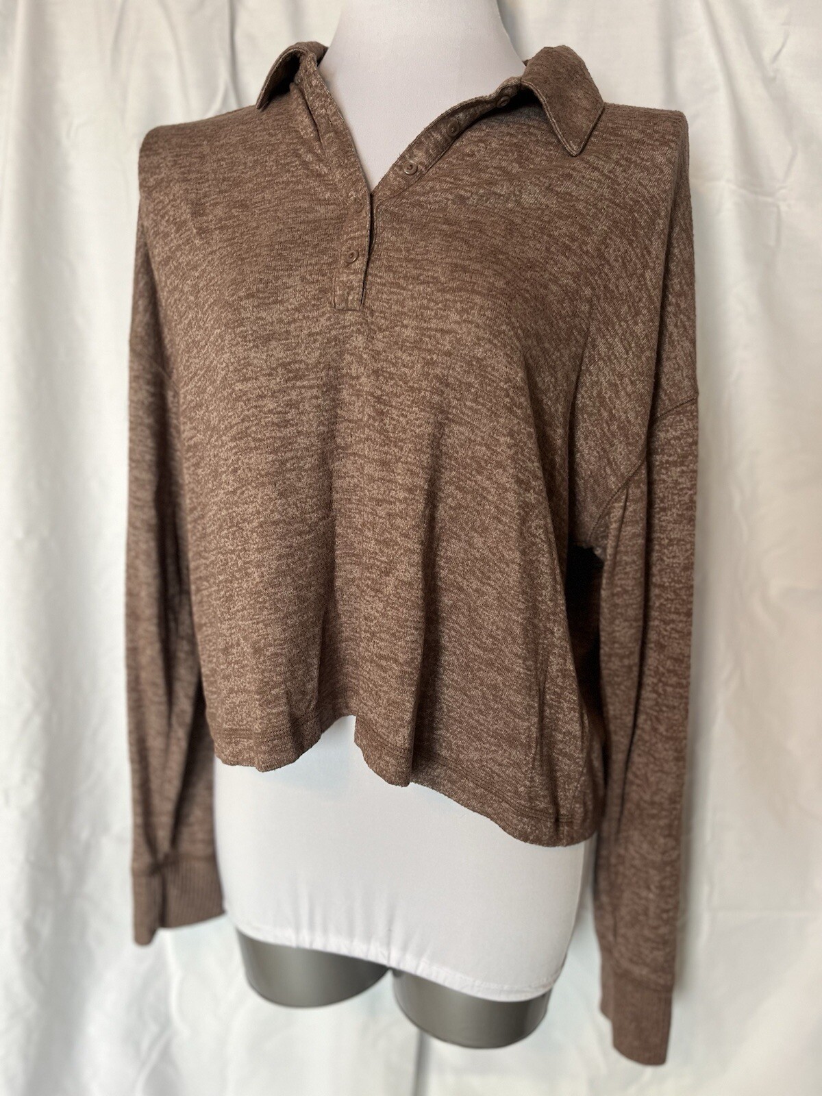 Gap Softspun Light Weight Button Collar Long Slee… - image 2