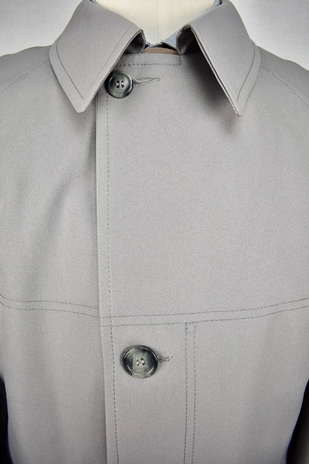 1976-1994 Grais Solid Light Gray 100% Polyester F… - image 3