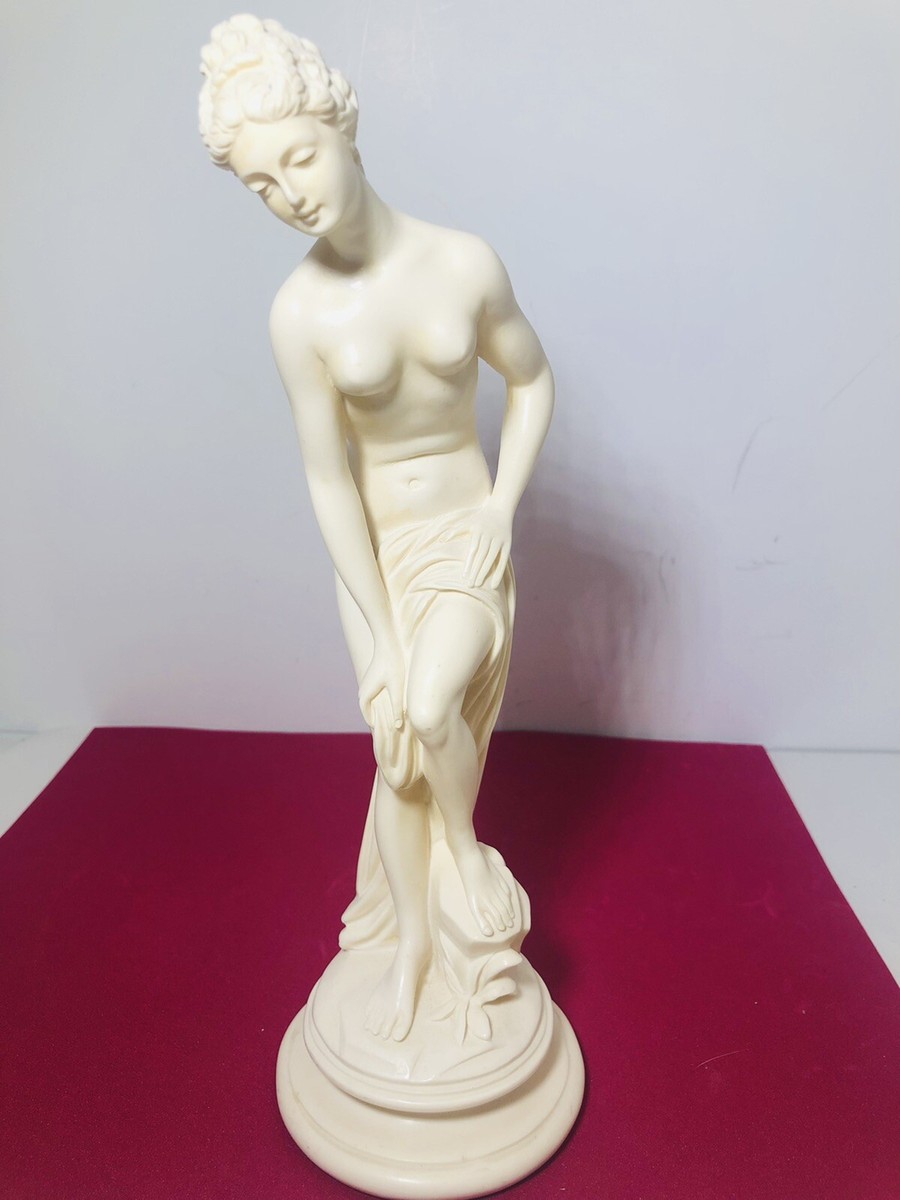 Antique Nude Lady Woman Statue figurine Signed G. R. (Ruggeri