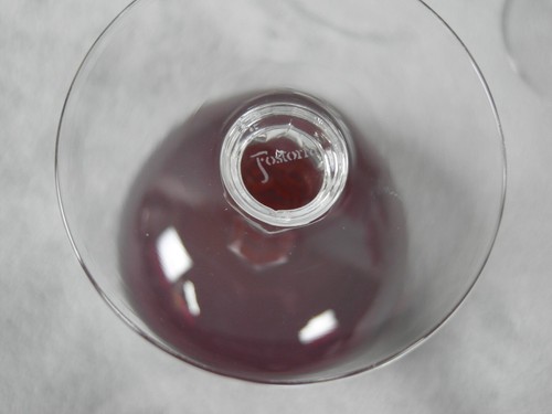 Juego de 4 copas de Sherbet Fostoria Fascination rojo rubí champán vintage en muy buena condición - Imagen 5 de 5