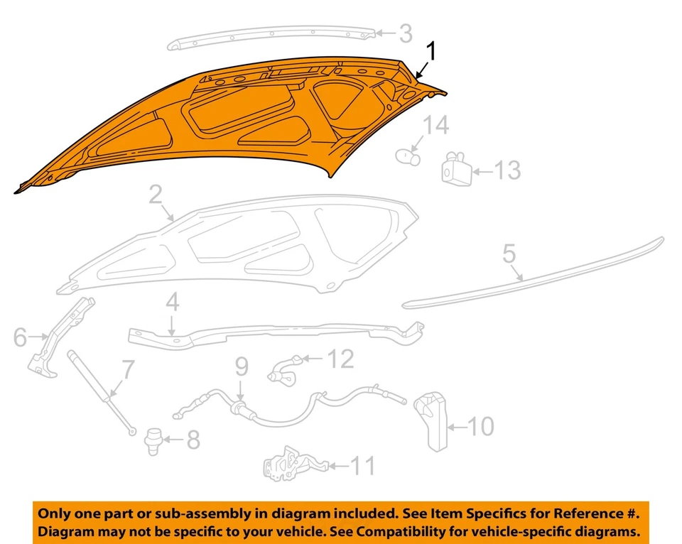Used Hood fits: 2006 Ford F250SD PICKUP Grade A - Изображение 3 из 4