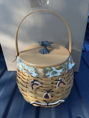 Vintage Longaberger Basket 2000 Halloween Pumpkin Patch Top