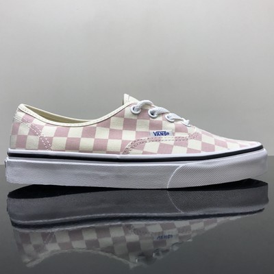 chalk pink checkerboard vans
