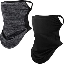 Balaclava Neck Gaiter with Ear Loops Scarf Bandana UV Sun Protection  Face Mask