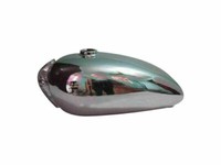Royal Enfield Trials Chrom Stahl Benzin Kraftstofftank Front