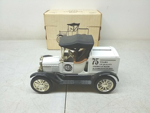 Ertl 1918 Runabout Coin Bank Buss Fuses Vintage Stock No 9333 Collectible 1/25 - Picture 2 of 15