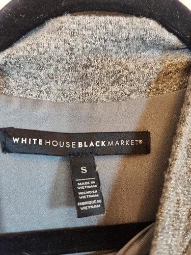 White House Black Market Silver Gray Long Sleeve Cozy Sweater Dress Size S - Picture 3 of 6