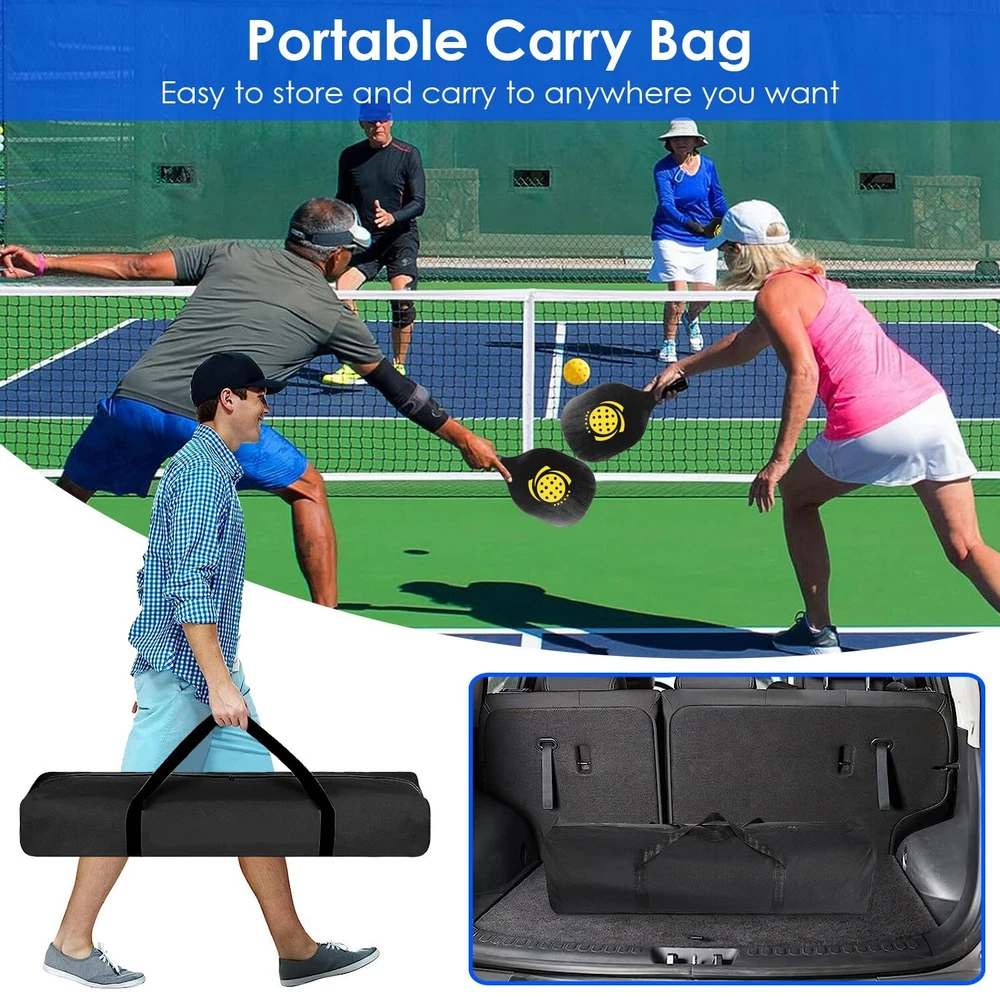 Pickleball Net & 22ft Regulation Size Net Pickle Ball Net System w/Carrying Bag