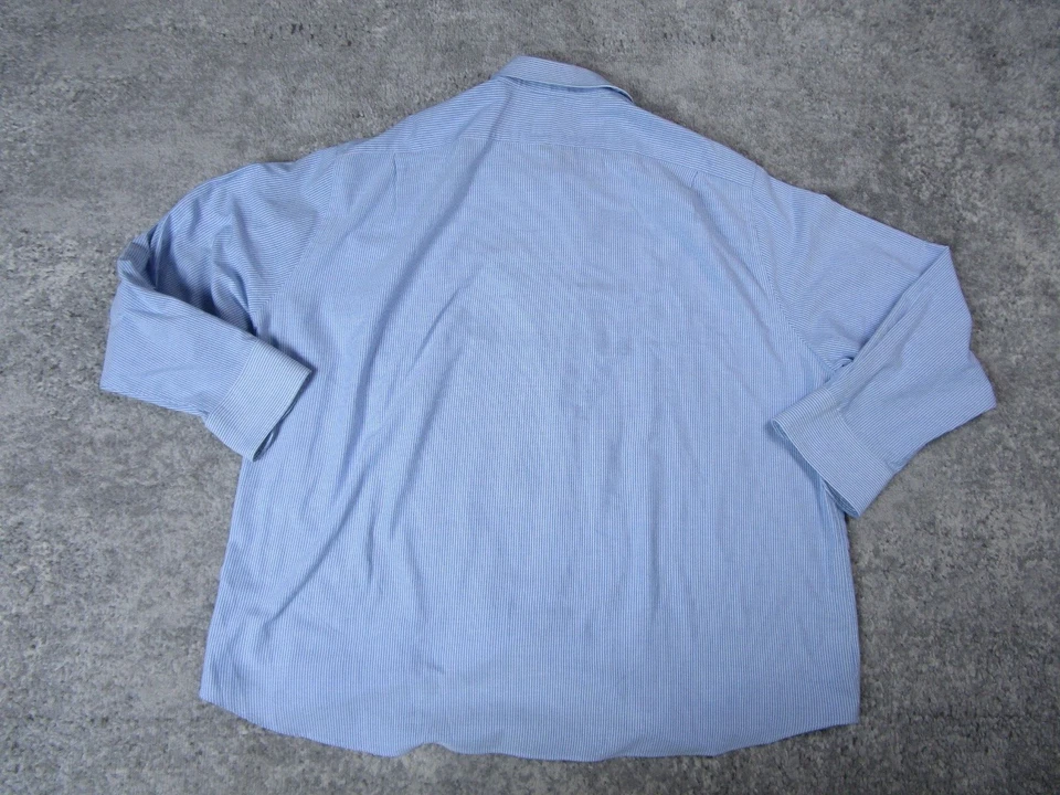 Covington Shirt Mens 2XL Dress Blue Striped Long Sleeve Button Up Collared Top - Image 2 of 4