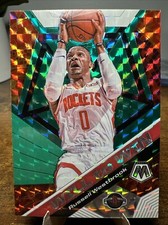 Russell Westbrook 2019-20 Panini Mosaic Green Parallel Prizm Will To Win #10