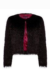 Butterfly By Matthew Williamson- Black Faux Fur Size 10