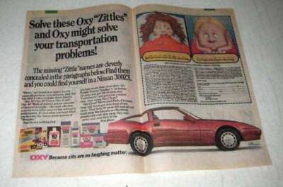 1987 Oxy Acne Products Ad - Zittles - Nissan 300ZX car