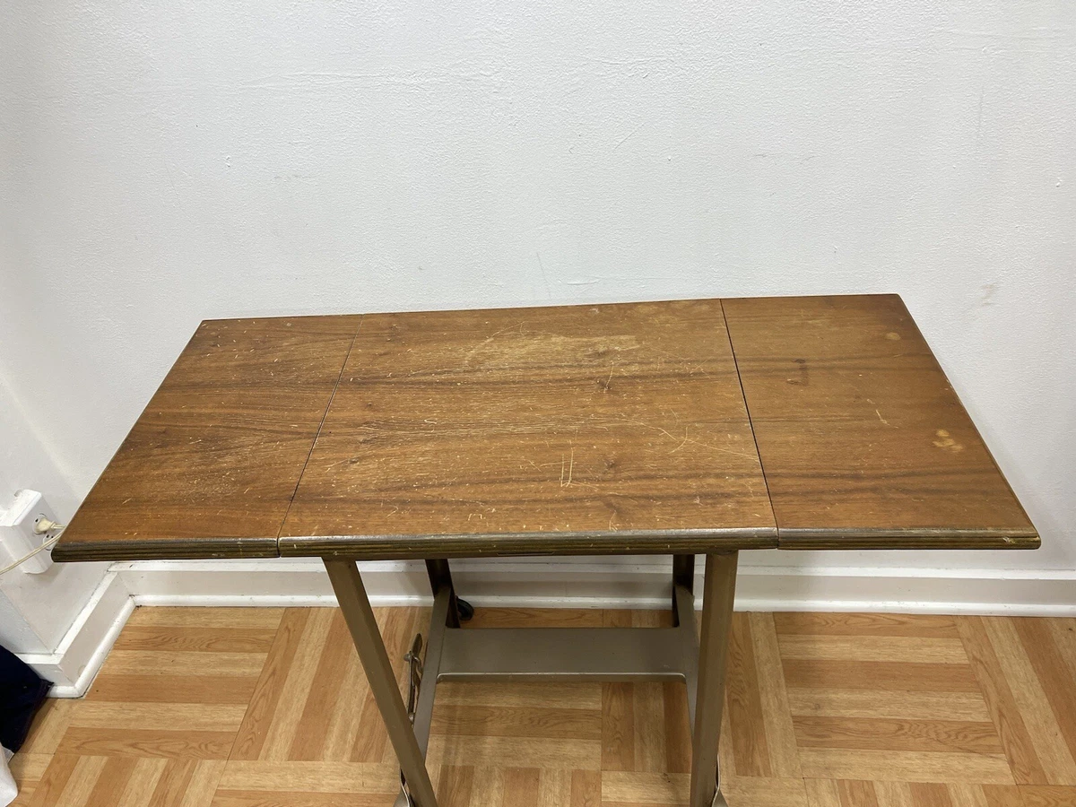 Vintage wood typewriter table deals