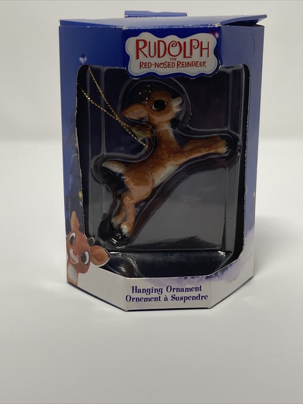 RARE NIB Enesco #12 JUMPING CLARICE Rudolph the Red-Rosed Reindeer ORNAMENT