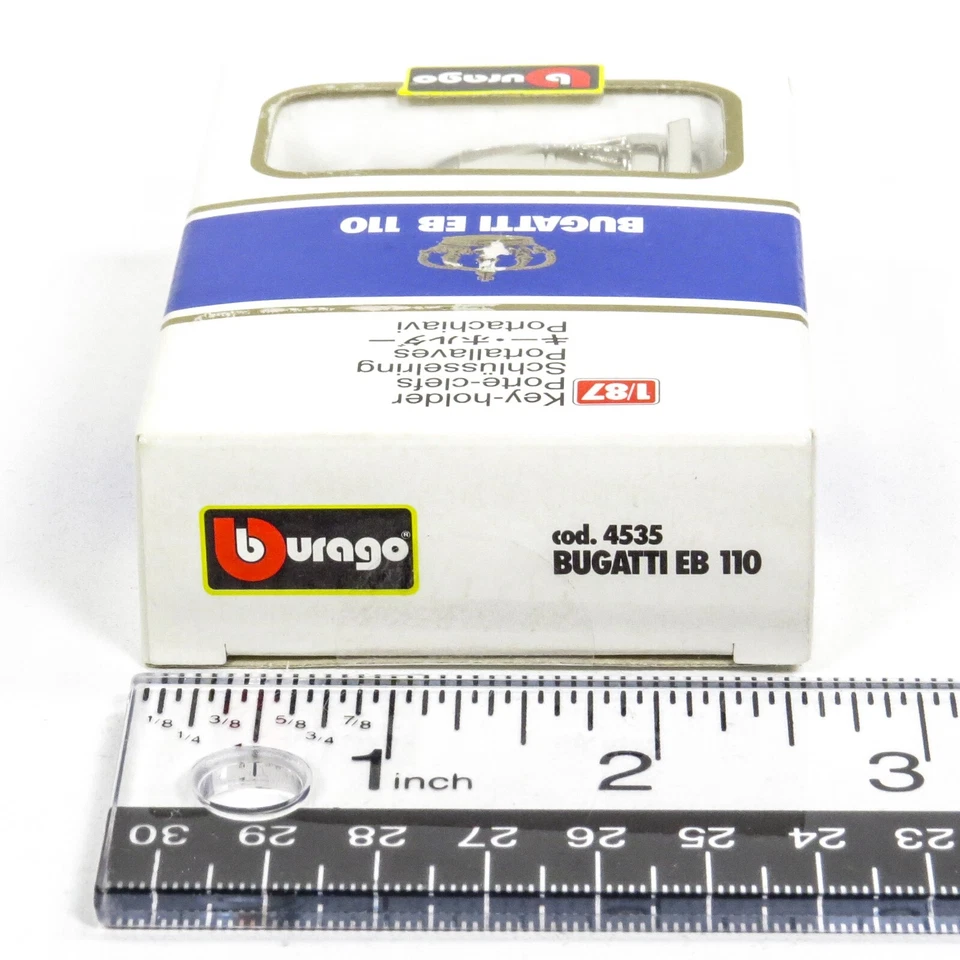 Burago Bugatti EB 110 Llavero Llavero Escala 1/87 Hecho en Italia SELLADO NUEVO Foto 4 de 4