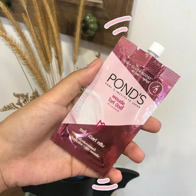 Pond s Bright Beauty Skin Perfecting Serum Burst Cream Hya Gluta Boost 7 g x 6