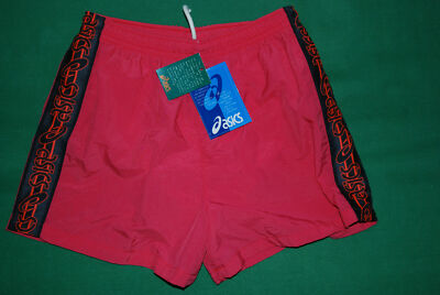 vintage asics 90s swimwear swim beach suit sea boardshorts shorts paprika