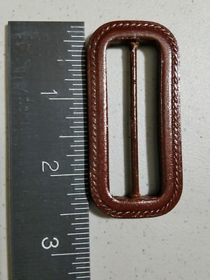 VTG. 1971 NOS/''ANTIQUE'' THICK LEATHER BELT BUCKLE Rain/Safari/Trench Coat/Jacket