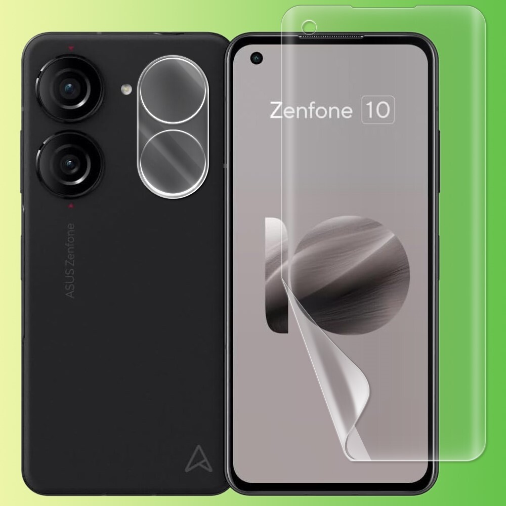 Easy to Install Anti-Strike Hydrogel Screen + lens Protector for Asus ZenFone 10