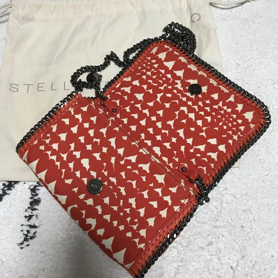 Bolso de Hombro de Lona Stella Mccartney Falabella Auténtico Rojo Mediano 111455 Foto 2 de 3