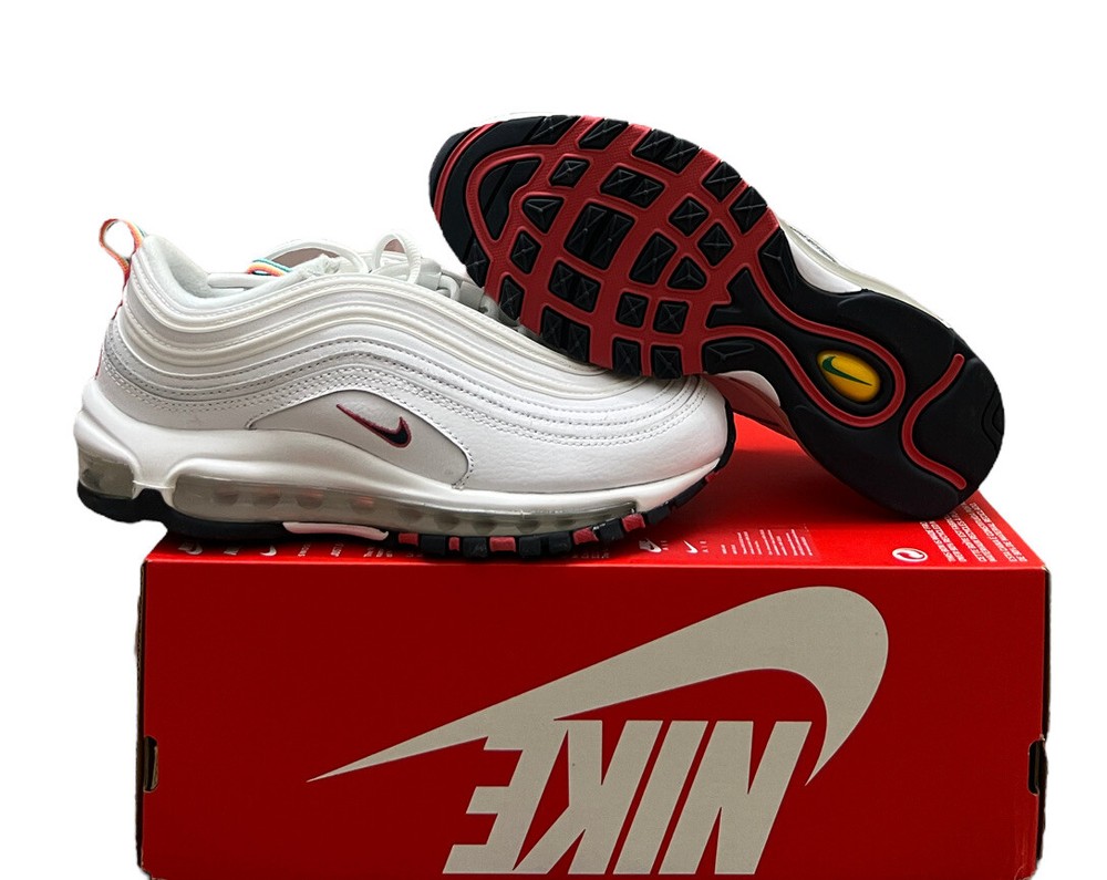 Nike Air Max 97 White Thunder Blue Red DH1592-100 Women's Size 7.5 No Box