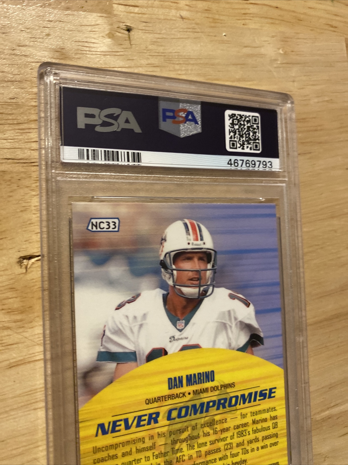 Dan Marino PSA 8 Topps Stadium Club Chrome Vintage Football Card 1999 Dolphins view 9