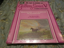 Craft Master Gallery 1972 Oil Paint By Number Set Running Wild 18 x 24