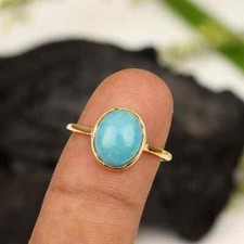 Top Quality Natural Smithsonite Gemstone Ring-925 Sterling Silver Ring-Gift