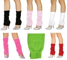 Leg Warmers Knee High Knit Thick Cozy Neon 80s Retro Dance Party Costume LW101