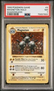 1999 Pokemon Magneton 9/102 SHADOWLESS Holo Base Set PSA 7