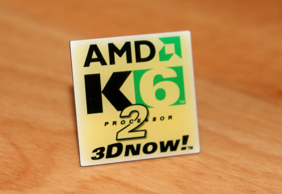 AMD K6-2 Microprocessor Vintage Rare Collectible Promo Pin / Badge
