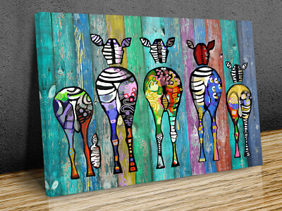 Abstract Zebra Family Art canvas print art wall framed or print only