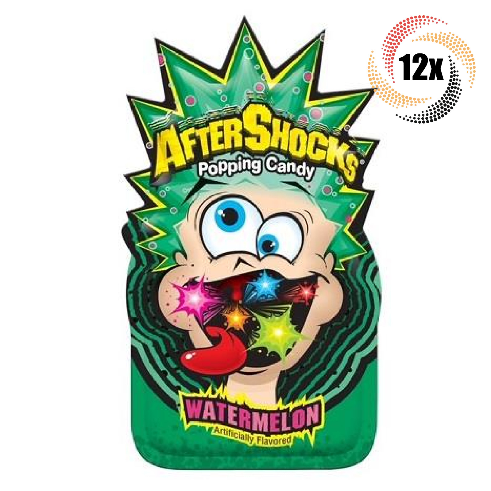 12 упаковок вкусных леденцов AfterShocks со вкусом арбуза | 33 унции