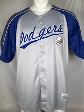 VTG Los Angeles Dodgers Dynasty Series MLB Grey Blue Jersey Men's XL