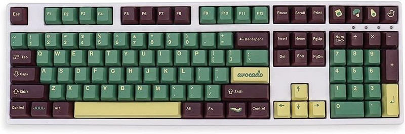 Keycaps 126 Keys PBT OEM Profile DYE-SUB Personalized Avocado for Cherry MX Swit