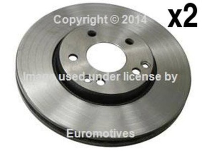 For Mercedes W208 E420 E300 E430 Pair Set of 2 Front Brake Rotors Ate Coated