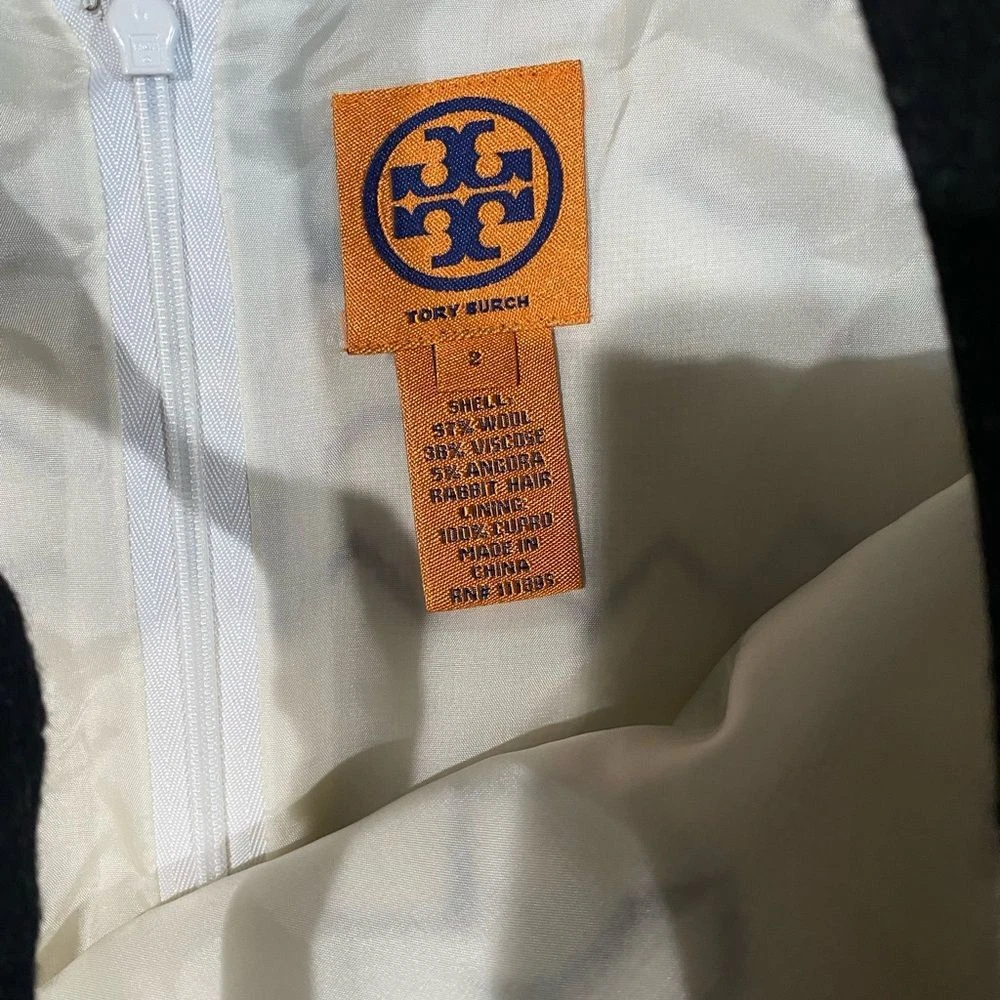 Abito Tory Burch lana panna e nero lunghezza media ginocchio