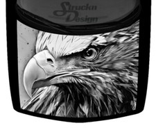 Gray Painted Eagle America Independence Truck Hood Wrap Vinyl Car Graphic Decal