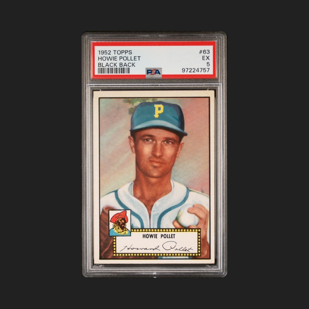 1952 Topps #23 Howie Pollet  Black Back PSA 5 EX Pittsburg Pirates