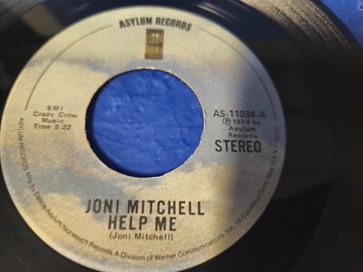 JONI MITCHELL - JUST LIKE THIS TRAIN / HELP ME -  7'' VINYL SINGLE