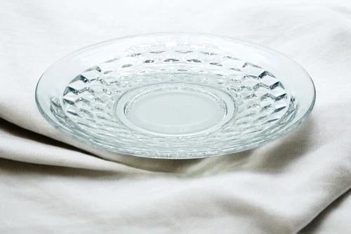 Antique Fostoria American Clear Stem 2056 Cubist Glass 5.75” Saucer(s) NEW